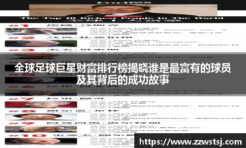 全球足球巨星财富排行榜揭晓谁是最富有的球员及其背后的成功故事